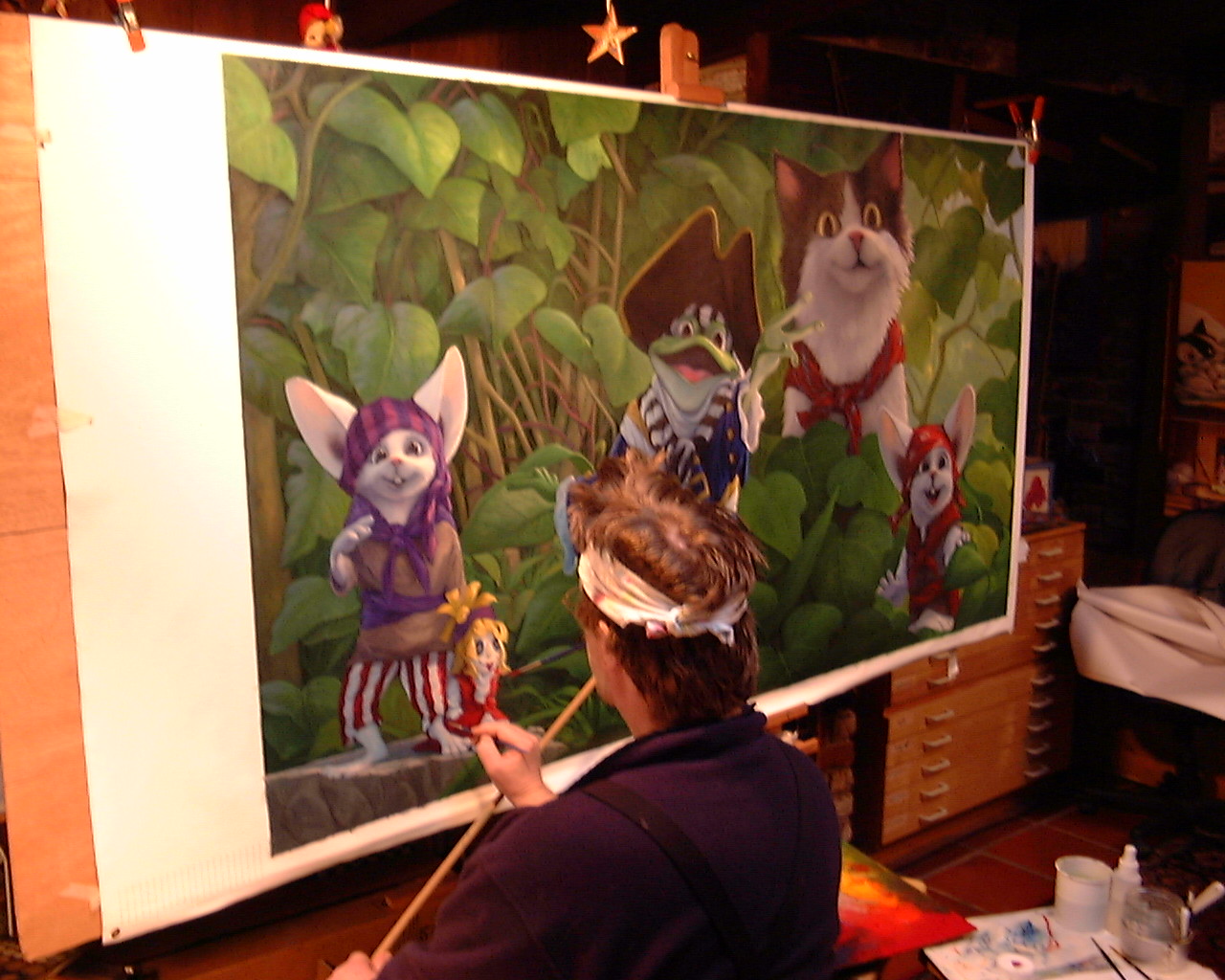 Leonard at work on Wow!.JPG